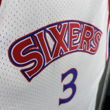 1996/97 76ers IVERSON #3 White Retro NBA Jersey