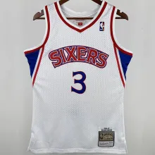 1996/97 76ers IVERSON #3 White Retro NBA Jersey