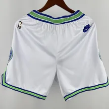 2024/25 Timberwolves White Retro NBA Shorts Pants