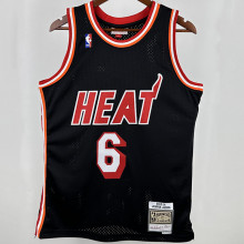 2013/14 Miami Heat  JAMES #6 Black Retro NBA Jersey