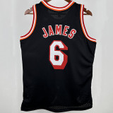 2013/14 Miami Heat  JAMES #6 Black Retro NBA Jersey