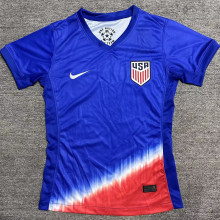 2024/25 U.S  Away Blue Red Women Soccer Jersey 女