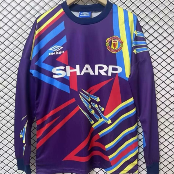 1992/93 M Utd Purple GK Retro Soccer Jersey