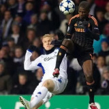 DROGBA #11 CFC Third Black Retro Soccer Jersey 2010/2011  (UCL Font 欧冠字体) ★★