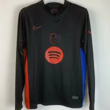 2024/25 BA Away Black Long Sleeve Fans Soccer Jersey  胸前大广告