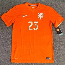 2014 NL Home Orange Retro Soccer Jersey