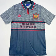 1994/96 M Utd Away Black Retro Soccer Jersey
