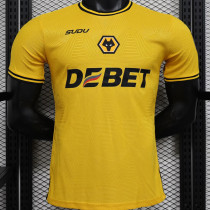 2024/25 Wolves Home Yellow Player Version Soccer Jersey