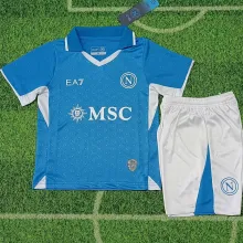 2024/25 Napoli Home Blue Kids Soccer Jersey