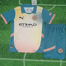 2024/25 Man City 4Th Kids Soccer Jersey
