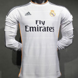 2013/14 RM White Home Retro Player Version Long Sleeve Soccer Jersey  球员版