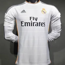 2013/14 RM White Home Retro Player Version Long Sleeve Soccer Jersey  球员版