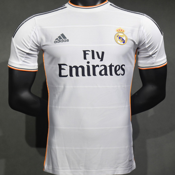 2013/14 RM White Home Retro Player Version Soccer Jersey  球员版