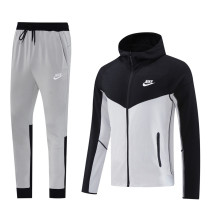 2024/25 Nk~ Black Gray Hoody Zipper Jacket Tracksuit