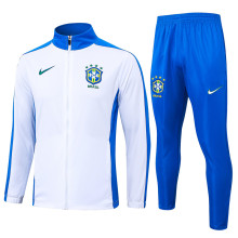 2025 Brazil White Jacket Tracksuit