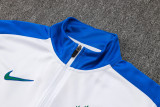 2025 Brazil White Jacket Tracksuit