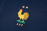 2025 France Sapphire Blue Kids Jacket Tracksuit