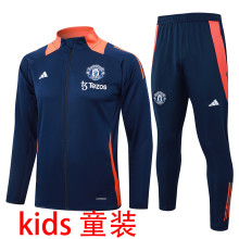 2025 M Utd Sapphire Blue Kids Jacket Tracksuit