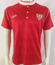 1991/92 Sevilla FC Away Red Retro Soccer Jersey