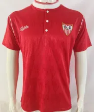1991/92 Sevilla FC Away Red Retro Soccer Jersey