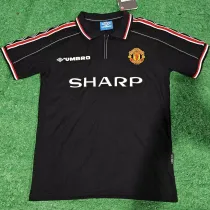 1998/99 M Utd Black Retro Soccer Jersey