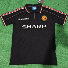 1998/99 M Utd Black Retro Soccer Jersey