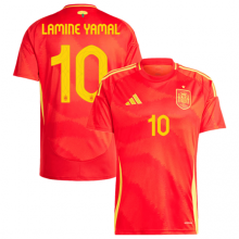 LAMINE YAMAL #10 Spain 1:1 Quality Home Red Fans Jersey 2024/25 ★★