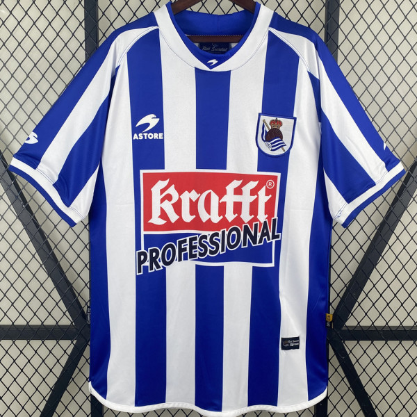 2002/03 Real Sociedad Home Retro Soccer Jersey