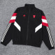 2024/25 M Utd Black Windbreaker Embroidered Logo （刺绣队徽）
