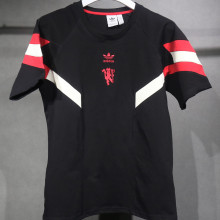 2025 M Utd Black Cotton Retro Style Jersey
