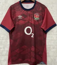 2025 England Away Red Rugby Shirt  英格兰