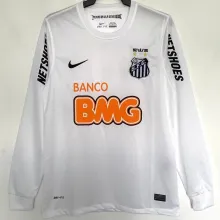 2012/13 Santos White Retro Long Sleeve Soccer Jersey