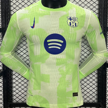 2024/25 BA Third Green Player Version Long Sleeve Jersey 胸前大广告