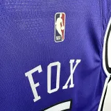 2024/25 Kings FOX #5 purple Retro NBA Jerseys 热压