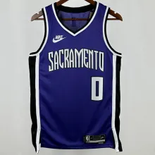 2024/25 Kings  MONK #0 Purple Retro NBA Jerseys 热压