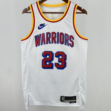 2024/25 Warriors GREEN #23 White Retro NBA Jerseys 热压