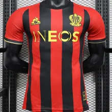 2024/25 Nice Home Red Black Player Version Soccer Jersey