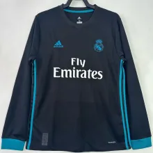 2017/18 RM Away Black Retro Long Sleeve Soccer Jersey