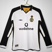 2001/02 M Utd 100th Centenary Long Sleeve Reversible Retro Soccer Jersey