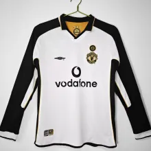 2001/02 M Utd 100th Centenary Long Sleeve Reversible Retro Soccer Jersey