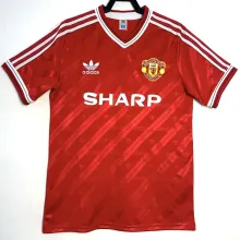 1986-1988 M Utd Home Red Retro Soccer Jersey