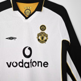 2001/02 M Utd 100th Centenary Long Sleeve Reversible Retro Soccer Jersey