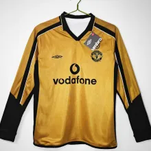 2001/02 M Utd 100th Centenary Long Sleeve Reversible Retro Soccer Jersey