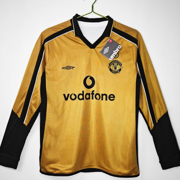 2001/02 M Utd 100th Centenary Long Sleeve Reversible Retro Soccer Jersey
