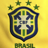 1997 Brazil Home Yellow Retro Soccer Jersey