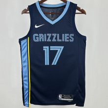 Grizzlies KAWAMURA #17 Dark Blue NBA Jerseys Hot Pressed