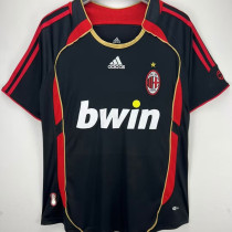 2006/07 AC Milan Third Black Retro Soccer Jersey