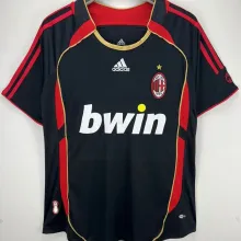 2006/07 AC Milan Third Black Retro Soccer Jersey