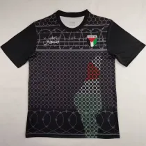 2024 Palestine Black Retro Style  Fans Soccer Jersey