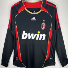 2006/07 AC Milan Third Black Long Sleeve Retro Soccer Jersey